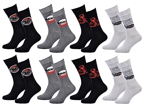 Ozabi Socken Pack MEN K2000 KNIGHT RIDER (as3, numeric, numeric_43, numeric_46, regular, regular, Packung mit 8 Paar 1387) von Ozabi