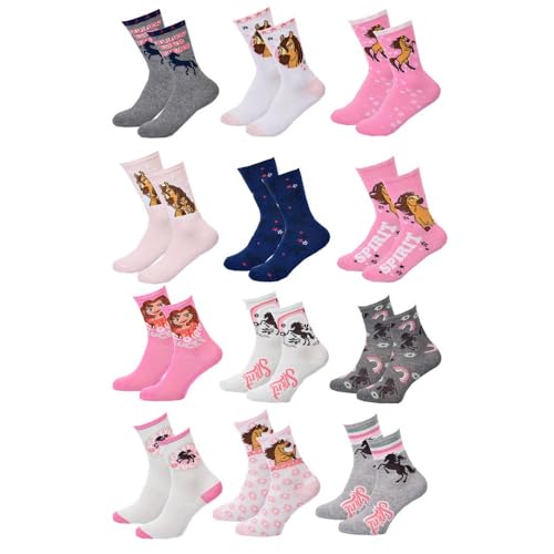 Ozabi Socken für Mädchen Lizenz PACK VON 12 PAAREN SURPRISE (as3, numeric, numeric_27, numeric_30, regular, Packung mit 12 Spirit) von Ozabi