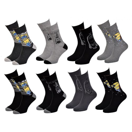 Ozabi Socken für Männer Lizenz PACK ICH EINFACH UNVERBESSERLICH (as3, numeric, numeric_39, numeric_42, regular, regular, 8er-Pack 4967) von Ozabi