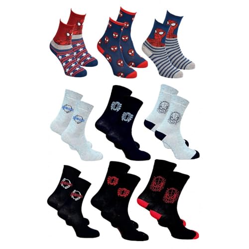 Ozabi Socken für Männer Lizenz PACK SPIDERMAN (as3, numeric, numeric_39, numeric_42, regular, regular, 9er-Pack Socken SURPRISE) von Ozabi