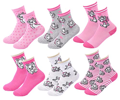 Socken Pack Mädchen DISNEY CLASSIC (as3, numeric, numeric_23, numeric_26, regular, 6er-Pack 1087 ARISTOCHATS) von Ozabi