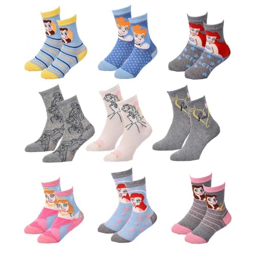 Socken Pack Mädchen PRINCESS DISNEY (as3, numeric, numeric_27, numeric_30, regular, 9er-Pack Socken SURPRISE) von Ozabi