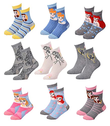 Socken Pack Mädchen PRINCESS DISNEY (as3, numeric, numeric_31, numeric_34, regular, 9er-Pack Socken SURPRISE) von Ozabi