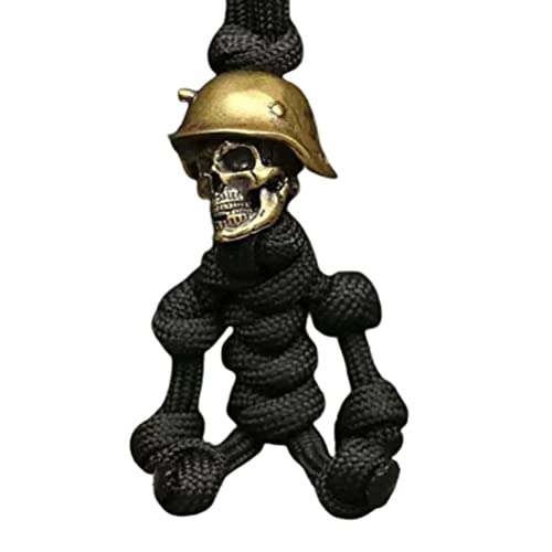 Ozgkee Skelett-Soldat, Paracord-Schlüsselanhänger, Legierung, Soldat, Schlüsselanhänger, Gepäckanhänger (A) von Ozgkee