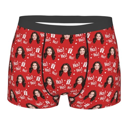 Ozinna Herren Boxershorts mit Personalisierte Gesicht Foto Weihnachten Unterwäsche Boxer Briefs Lustige für Männer Boyfriend Ehemann,(Stil-11-M) von Ozinna