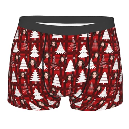 Ozinna Herren Boxershorts mit Personalisierte Gesicht Foto Weihnachten Unterwäsche Boxer Briefs Lustige für Männer Boyfriend Ehemann,(Stil-17-L) von Ozinna