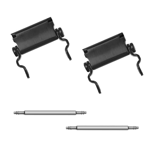 Ozzagar Uhrenadapter, kompatibel mit Lederprofil-Multitool-Armband, kompatibel mit 22 mm Bandanstoßbreite, aus präzisionsgefrästem Edelstahl (22 mm, Schwarz) von Ozzagar