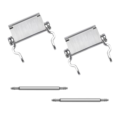 Ozzagar Uhrenadapter, kompatibel mit Lederprofil-Multitool-Armband, kompatibel mit 20 mm Bandanstoßbreite, aus präzisionsgefrästem Edelstahl (20 mm, Silber) von Ozzagar