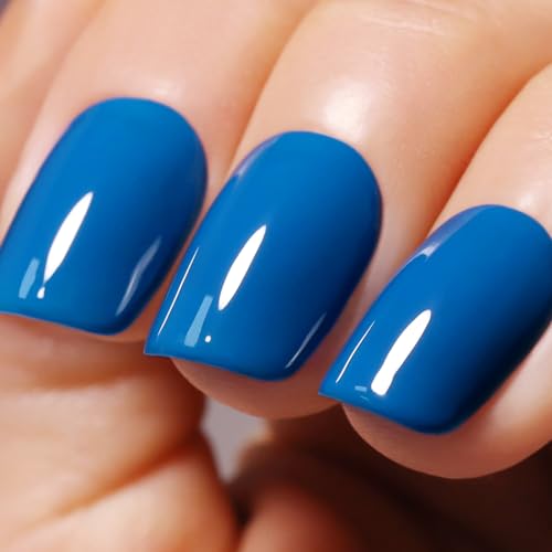 Ozzeal Blau UV Nagellack, 15ML Marine Blau UV Gel Nagellack Soak Off Led Gel Nail Polish Starter Maniküre Salon DIY Gel Nagellack Zu Hause Für Mädchen von Ozzeal