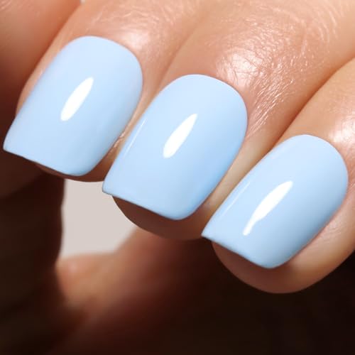 Ozzeal Pastell UV Nagellack, 15ML Pastel Hell Blau UV Gel Lack Soak Off Led Frühling Sommer Macaron Gel Nail Polish Starter Maniküre Salon DIY Gel Nagellack Zu Hause Für Mädchen von Ozzeal