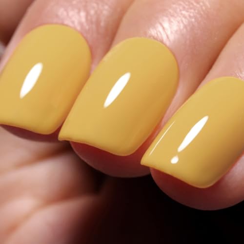 Ozzeal UV Gel Nagellack Honig Gelb - Soak Off LED Nail Polish für Herbst Winter - Starter Maniküre Salon DIY Zu Hause für Mädchen Frauen 15ML von Ozzeal
