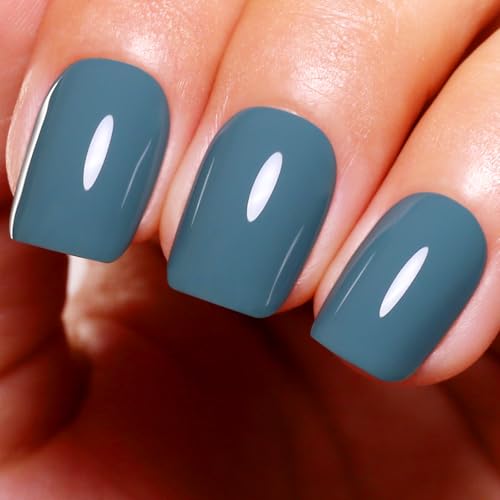 Ozzeal Grau UV Nagellack, 15ML Grau Blau UV Gel Nagellack Soak Off Led Herbst Winter Gel Nail Polish Starter Maniküre Salon DIY Gel Nagellack Zu Hause Für Mädchen von Ozzeal