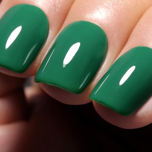 Ozzeal Grün UV Nagellack, 15ML Smaragd Grün UV Gel Nagellack Soak Off Led Gel Nail Polish Herbst Winter Starter Maniküre Salon DIY Gel Nagellack Zu Hause Für Mädchen von Ozzeal