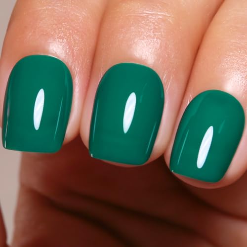 Ozzeal Grün UV Nagellack, 15ML Weihnachten Grün UV Gel Nagellack Soak Off Led Herbst Winter Gel Nail Polish Starter Maniküre Salon DIY Gel Nagellack Zu Hause Für Mädchen von Ozzeal