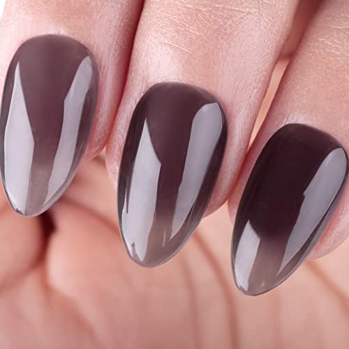 Ozzeal Jelly UV Nagellack, 15ML Schwarz Gelee Gel Nagellack Transparent Frühling Sommer gel Nail Polish Soak off LED für Nail Art Maniküre von Ozzeal