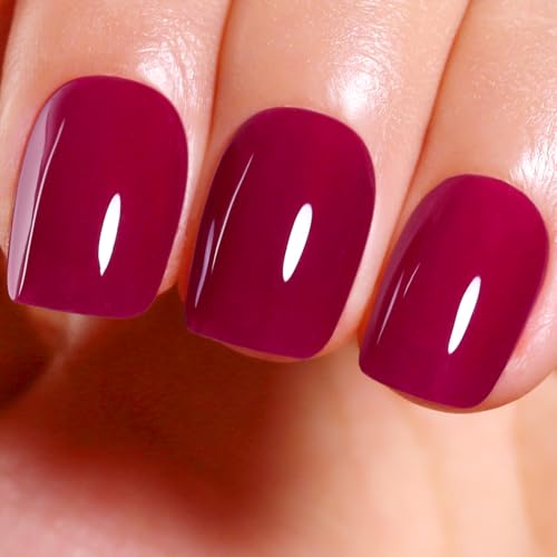 Ozzeal Rosa Rot Gelee UV Gel Nagellack - Transparent Frühling Sommer Jelly Gel Nail Polish Soak Off UV LED Nagellack für Nail Art DIY Maniküre 15ML von Ozzeal