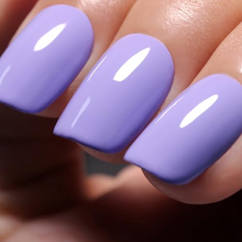 Ozzeal Lila UV Nagellack, 15ML Staubiges Lila UV Gel Nagellack Soak Off Led Gel Nail Polish Herbst Winter Starter Maniküre Salon DIY Gel Nagellack Zu Hause Für Mädchen Frauen von Ozzeal