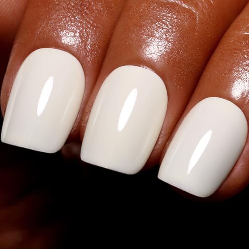 Ozzeal Nackt UV Nagellack, 15ML Joghurt Weiß UV Gel Nagellack Soak Off Led Gel Nail Polish Starter Maniküre Salon DIY Gel Nagellack Zu Hause Für Mädchen Frauen von Ozzeal