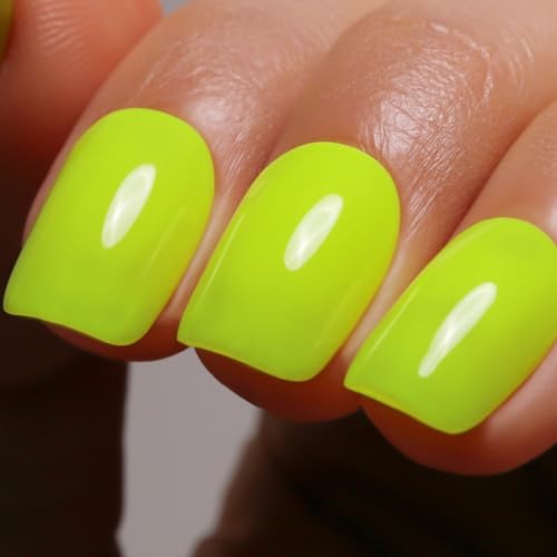 Ozzeal Neon UV Gel Nagellack, 15ML Gelb Soak Off LED Polish für Frühling Sommer - Starter Maniküre Salon DIY Zu Hause für Mädchen von Ozzeal