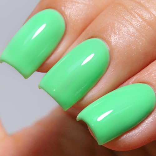 Ozzeal Neon UV Nagellack, 15ML Neon Grün UV gel nagellack Soak Off Led Frühling Sommer GEl Nail Polish Starter Maniküre Salon DIY Zu Hause Für Mädchen von Ozzeal