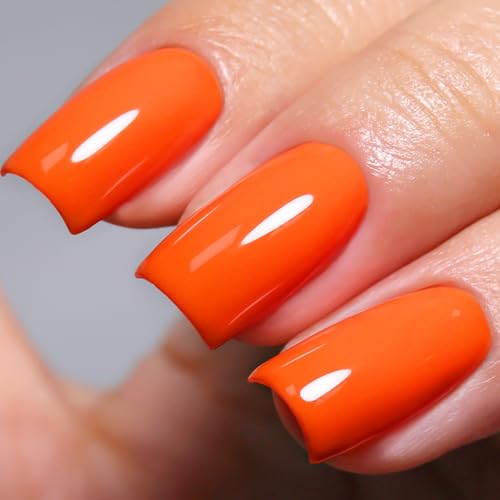 Ozzeal Neon UV Nagellack, 15ML Neon Orange UV Gel Nagellack Soak Off Led Frühling Sommer Gel Nail Polish Starter Maniküre Salon DIY Zu Hause Für Mädchen von Ozzeal