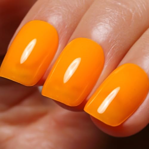 Ozzeal Neon UV Nagellack, 15ML Neon Orange UV Gel Nagellack Soak Off Led Gel Nail Polish Frühling Sommer Starter Maniküre Salon DIY Gel Nagellack Zu Hause Für Mädchen von Ozzeal