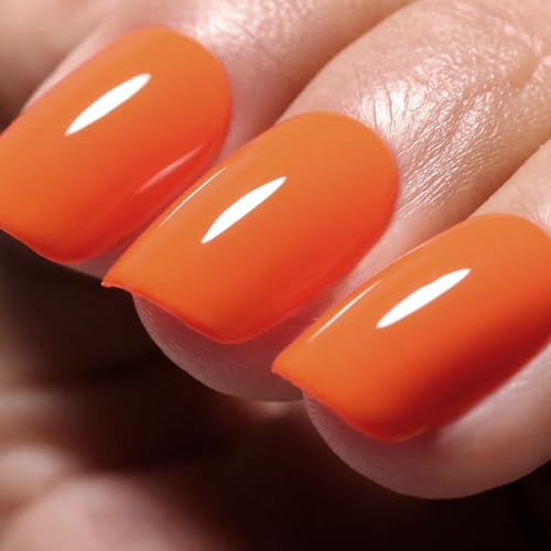 Ozzeal Orange UV Nagellack - Soak Off LED Gel Nail Polish für Maniküre - Starter Set für Salon und DIY Zu Hause - Für Mädchen und Frauen - 15ML von Ozzeal