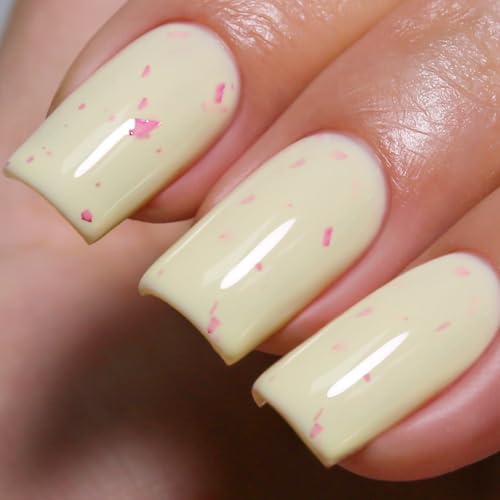 Ozzeal Pastel Gel Polish,15ML Light Yellow Flake Glitter Gel Nail Polish Macaron Spring Summer LED UV Speckled Sparkle Art Starter Manicure Salon DIY Nail Ozzeal Pastel Gel Polish,15ML Light Yellow Flake Glitter Gel Nail Polish Macaron Spring Summer LED UV Speckled Sparkle Art Starter Manicure Salon DIY Nail von Ozzeal
