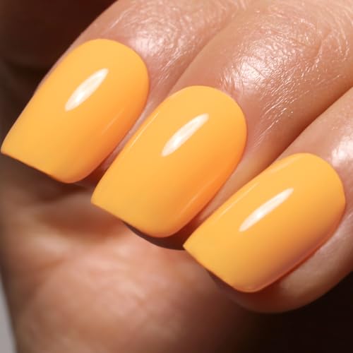 Ozzeal Pastell UV Nagellack, 15ML Helles Orange Gel Polish, Soak Off LED Maniküre für Frühling Sommer, Starter DIY Set für Mädchen Zu Hause von Ozzeal