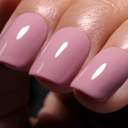 Ozzeal Rosa UV Nagellack, 15ML Mauve Rosa UV Gel Nagellack Soak Off Led Gel Nail Polish Herbst Winter Starter Maniküre Salon DIY Gel Nagellack Zu Hause Für Mädchen Frauen von Ozzeal