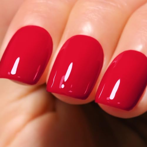 Ozzeal Rot UV Nagellack, 15ML Apfel Rot UV Gel Nagellack Soak Off Led Gel Nail Polish Starter Maniküre Salon DIY Gel Nagellack Zu Hause Für Mädchen Frauen von Ozzeal