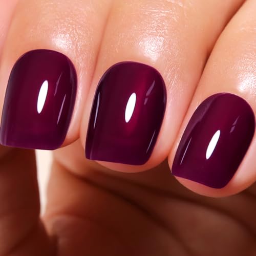 Ozzeal Rot UV Nagellack, 15ML Burgundisch Rot UV Gel Nagellack Soak Off Led Herbst Winter Gel Nail Polish Starter Maniküre Salon DIY Gel Nagellack Zu Hause Für Mädchen von Ozzeal
