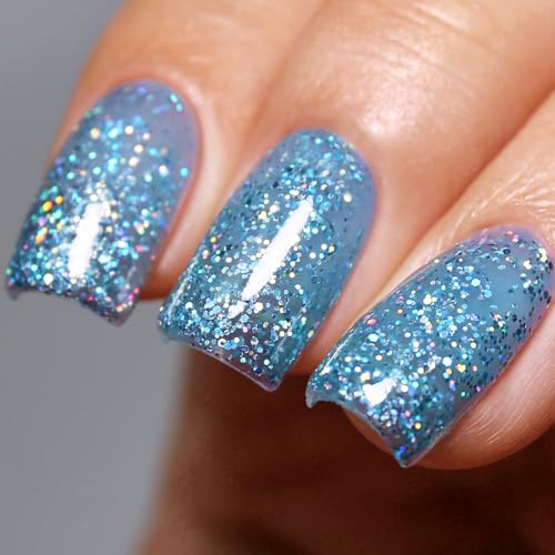 Ozzeal UV Nagellack Glitzer, Helles Blau Schillernd Glitzer UV Gel Nagellack Glitzernder Regenbogen Gel Nail Polish Frühling Sommer Soak Off UV Led Maniküre 15ML Ozzeal UV Nagellack Glitzer, Helles Blau Schillernd Glitzer UV Gel Nagellack Glitzernder Regenbogen Gel Nail Polish Frühling Sommer Soak Off UV Led Maniküre 15ML von Ozzeal
