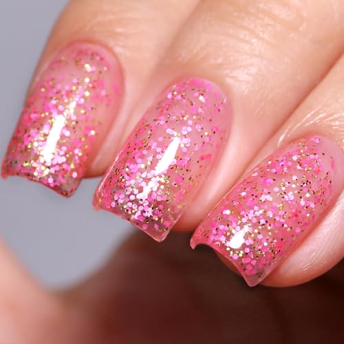 Ozzeal UV Nagellack Glitzer, Helles Rosa Blütenblätter Glitzer UV Gel Nagellack Glitzernder Regenbogen Gel Nail Polish Frühling Sommer Soak Off UV Led Maniküre 15ML Ozzeal UV Nagellack Glitzer, Helles Rosa Blütenblätter Glitzer UV Gel Nagellack Glitzernder Regenbogen Gel Nail Polish Frühling Sommer Soak Off UV Led Maniküre 15ML von Ozzeal