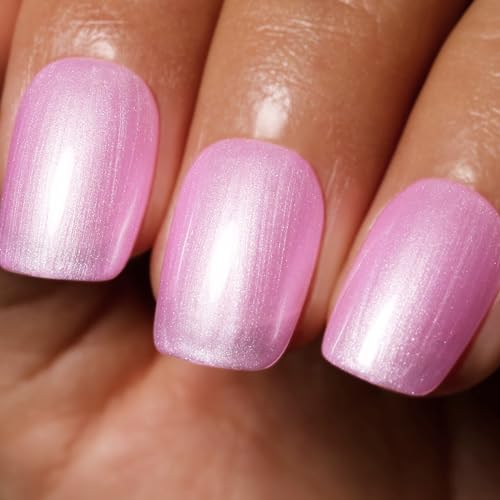 Ozzeal UV Nagellack Glitzer, Nackt Rosa UV Gel Nagellack Glitzernder Schimmer Gel Nail Polish Frühling Sommer Gel Nagellack Soak Off UV Led Maniküre 15ML von Ozzeal