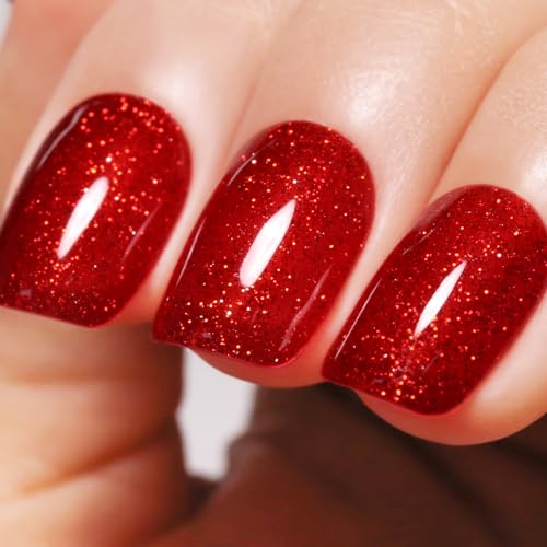 Ozzeal UV Nagellack Glitzer, Weihnachts Rot Glitzer UV Gel Nagellack Glitzernder Schimmer Gel Nail Polish Herbst Winter Gel Nagellack Soak Off UV Led 15ML Ozzeal UV Nagellack Glitzer, Weihnachts Rot Glitzer UV Gel Nagellack Glitzernder Schimmer Gel Nail Polish Herbst Winter Gel Nagellack Soak Off UV Led 15ML von Ozzeal