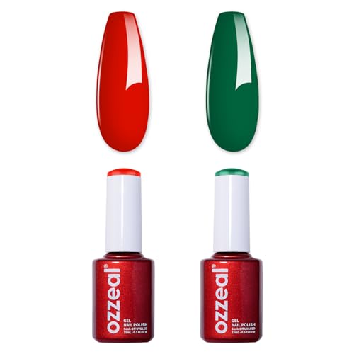 Ozzeal UV Nagellack Set, 2Pcs 15ML Weihnachten Rot und Grün UV Gel Nagellack Neujahr Gel Nail Polish Herbst Winter Gel Nagellack Kit Soak Off LED UV Ozzeal UV Nagellack Set, 2Pcs 15ML Weihnachten Rot und Grün UV Gel Nagellack Neujahr Gel Nail Polish Herbst Winter Gel Nagellack Kit Soak Off LED UV von Ozzeal