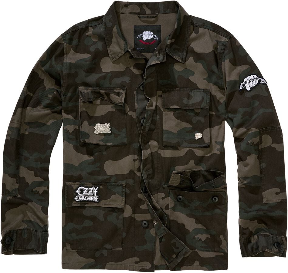 Ozzy Osbourne - Camouflage/Flecktarn Uniformjacke - BDU Jacket - M bis 3XL - für Männer - Größe L - darkcamo  - Lizenziertes Merchandise! von Ozzy Osbourne