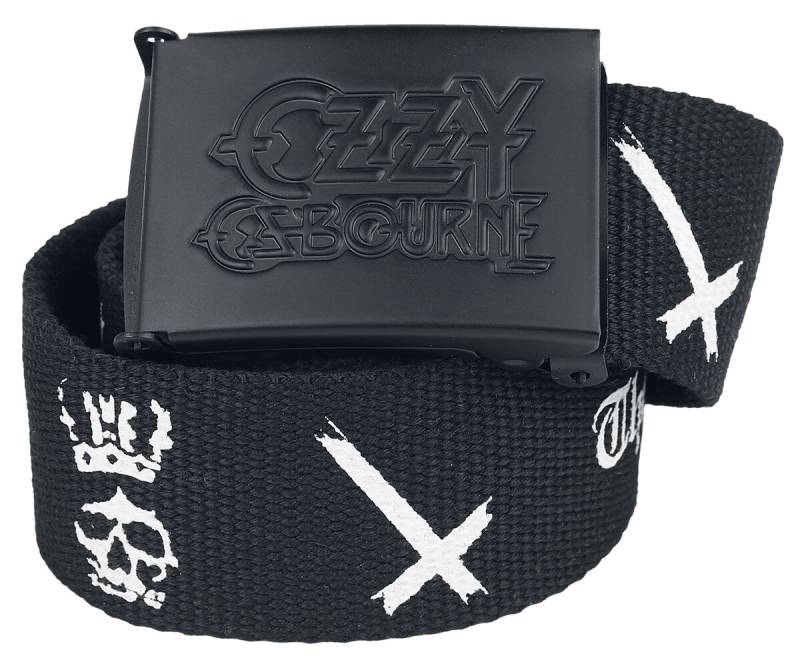 Ozzy Osbourne Logo Gürtel schwarz von Ozzy Osbourne