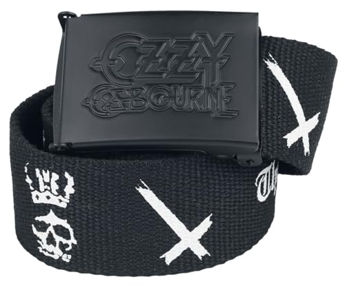 Ozzy Osbourne Logo Unisex Gürtel schwarz 100% Polyester Band-Merch, Bands von Ozzy Osbourne