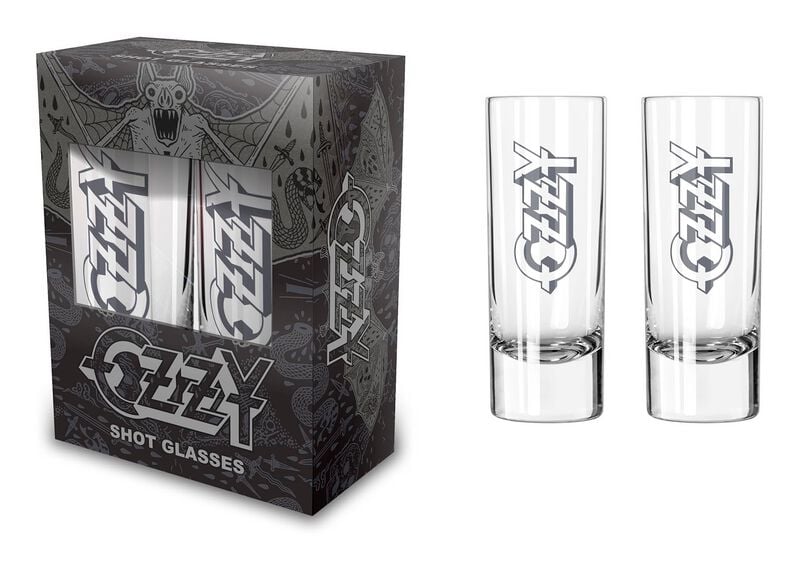 Ozzy Osbourne Schnapsglas-Set - Ordinary Man - klar  - Lizenziertes Merchandise! von Ozzy Osbourne