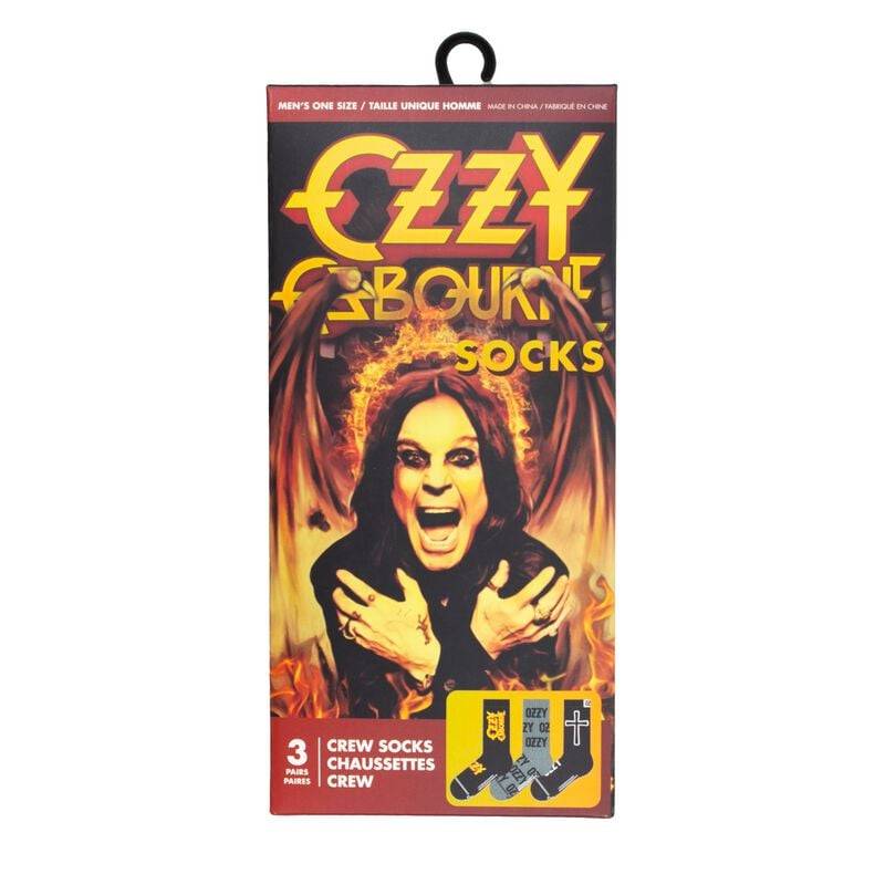 Ozzy Osbourne Socken - 3er Pack Giftbox - EU 40-46 - für Männer - Größe EU 40-46 - multicolor  - Lizenziertes Merchandise! von Ozzy Osbourne