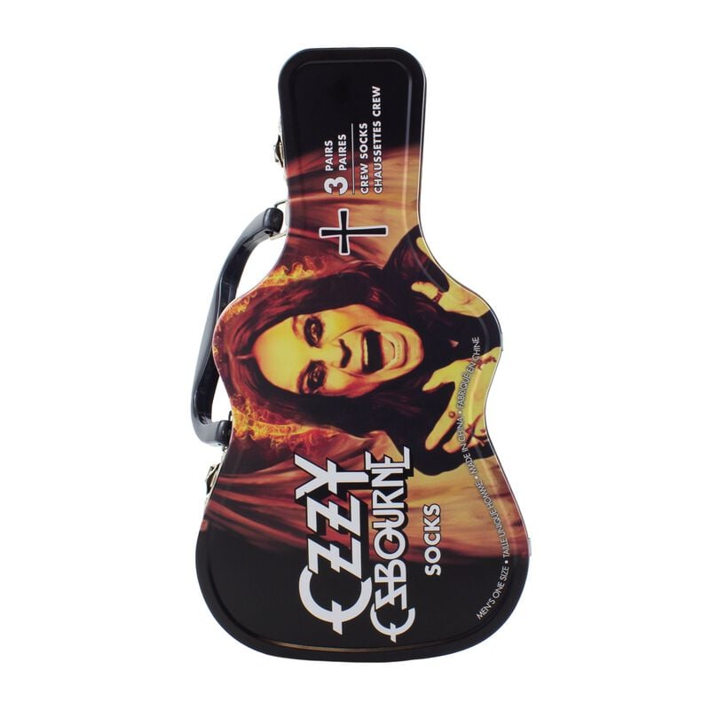 Ozzy Osbourne Socken - Guitar TinBox - EU 40-46 - für Männer - Größe EU 40-46 - multicolor  - Lizenziertes Merchandise! von Ozzy Osbourne