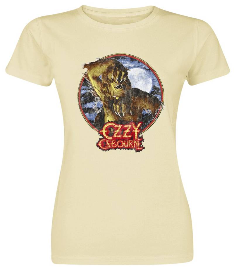 Ozzy Osbourne T-Shirt - Circle Bark At The Moon - M bis 3XL - für Damen - Größe 3XL - natur  - Lizenziertes Merchandise! von Ozzy Osbourne