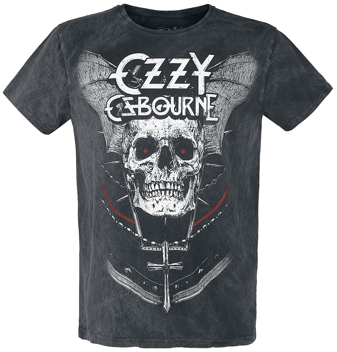 Ozzy Osbourne T-Shirt - White Logo - S bis XXL - für Männer - Größe M - charcoal  - Lizenziertes Merchandise! von Ozzy Osbourne