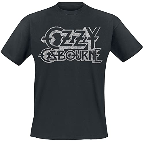 Ozzy Osbourne Vintage Logo Männer T-Shirt schwarz S 100% Baumwolle Band-Merch, Bands von Ozzy Osbourne