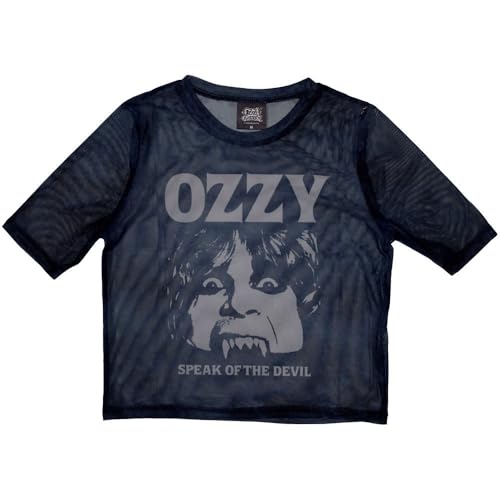 Rock Off officially Licensed Products Ozzy Osbourne Speak of The Devil Mesh Crop Top XS von Ozzy Osbourne