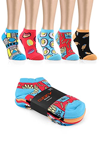 Bunte Socken Lustige Socken Damen 5er-Pack lustige Motive Baumwolle Sportsocken (36-40) von Ozzy Socks