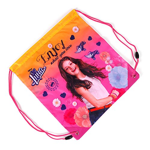 Kinder Turnbeutel/SPORTBEUTEL 36x32 cm - Disney Soy Luna Collection - PINK/ORANGE von P A S O