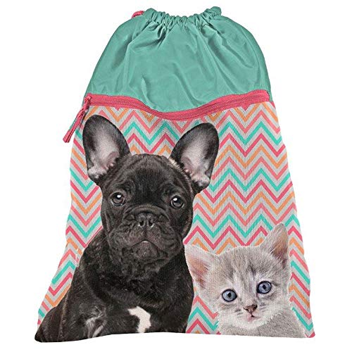 P A S O KINDER PREMIUM TURNBEUTEL/SPORTBEUTEL 43x34 cm - RACHAEL HALE - HUND & KATZE II von P A S O